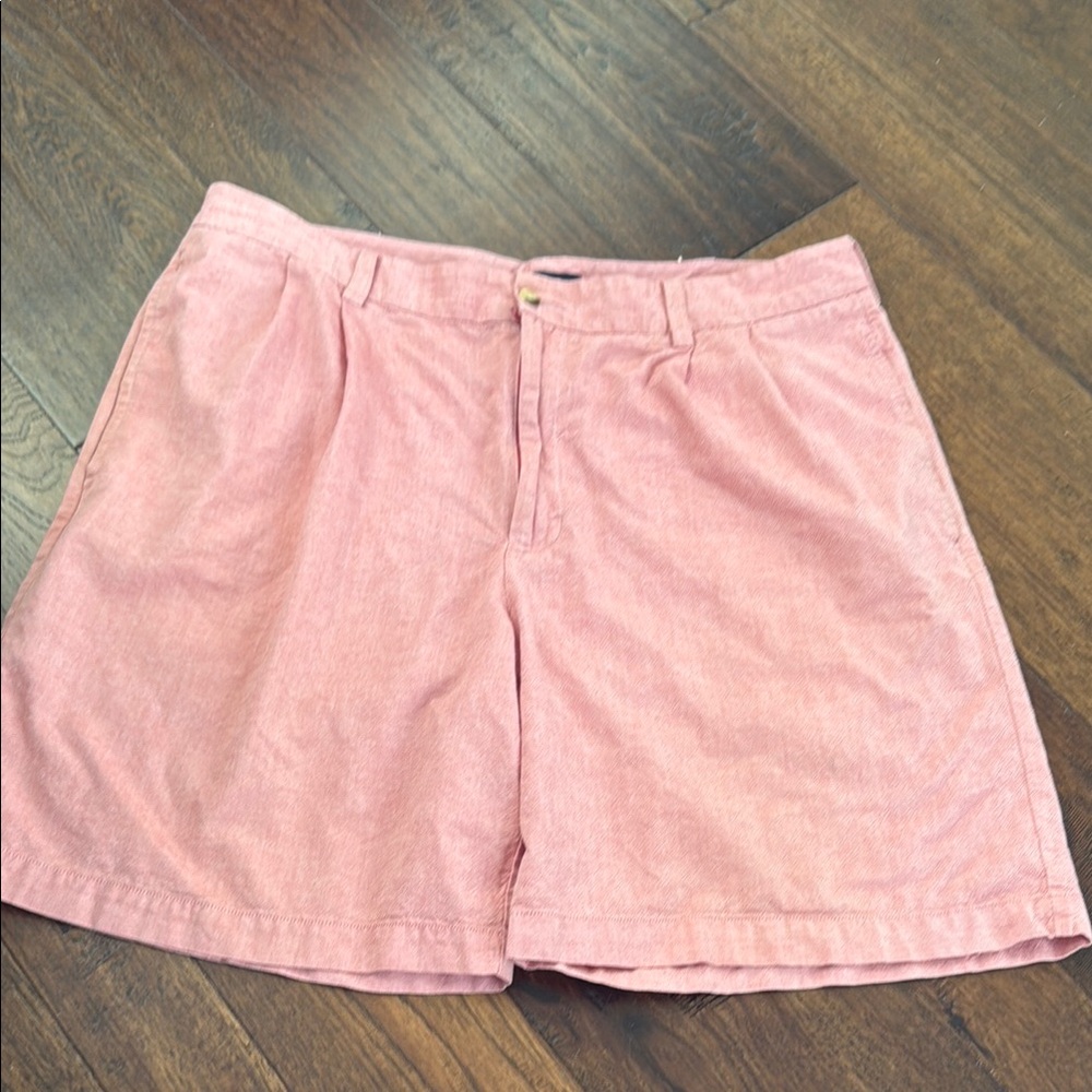 Pink Bermuda Shorts with Soft Washed Look